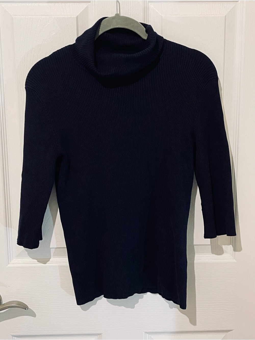 Lauren Ralph Lauren Navy Ribbed Cowl Neck Sweater